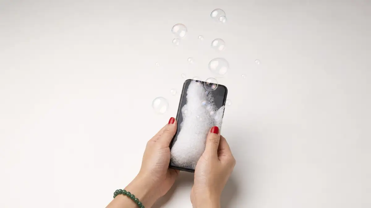 Reusable AI video prompt for soap bubble effects