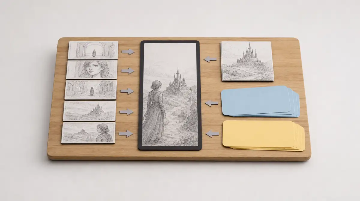 A storyboard workspace for adapting a structured video prompt