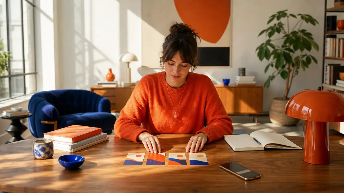 A content educator arranging four connected lessons for an educational social media campaign series