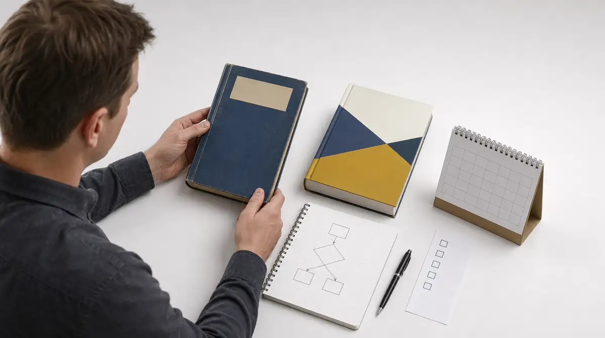 A reader comparing book editions with a small social media experiment plan