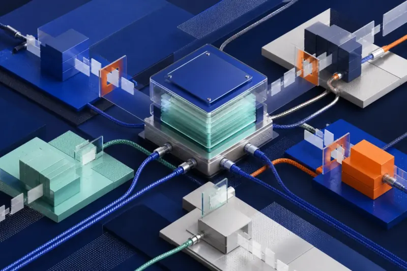 Technical editorial composition of modular systems connected to a durable central memory core